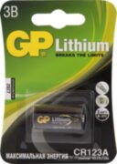 Литиевая батарейка CR123AE 3В- 1 шт. в блистере GP 4891199192043 Литиевая батарейка CR123AE 3В- 1 шт. в блистере GP 4891199192043