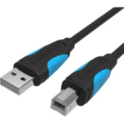 Кабель Vention USB 2.0 AM/BM  - 8м. Черный Vention VAS-A16-B800 Кабель Vention USB 2.0 AM/BM  - 8м. Черный Vention VAS-A16-B800