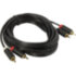 Кабель Vention аудио 2RCA M/2RCA M - 3м Чёрный Кабель Vention 2RCA(m)/2RCA(m) - 3 м (BCMBI)