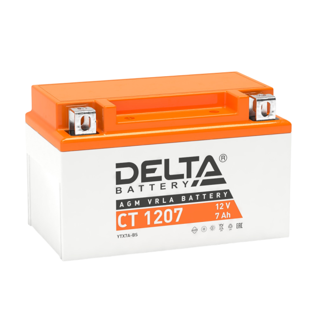 Аккумуляторная батарея для мото-техники Delta CT 1207