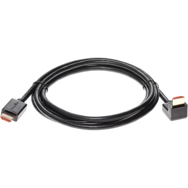 Кабель HDMI---HDMI ver 2.0 угловой коннектор 90град  2м,Telecom <TCG225-2M> VCOM TCG225-2M