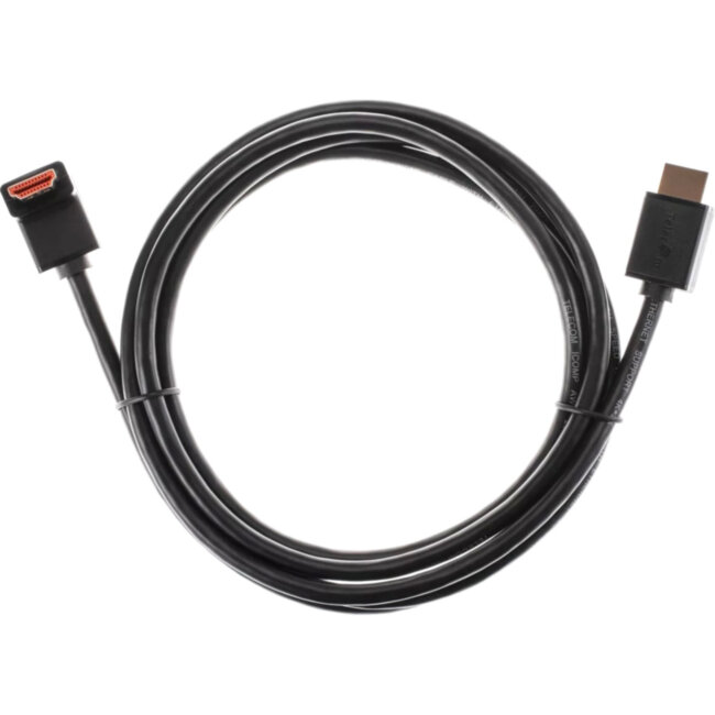 Кабель HDMI---HDMI ver 2.0 угловой коннектор 90град  2м,Telecom <TCG225-2M> VCOM TCG225-2M