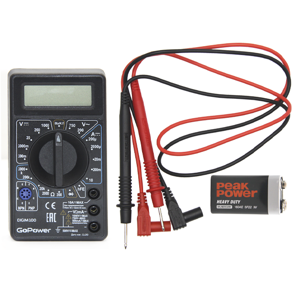 Мультиметр GoPower DigiM 100 (1/100) Мультиметр GoPower DigiM 100 (00-00015324) Мультиметр GoPower DigiM 100 (1/100) Мультиметр GoPower DigiM 100 (00-00015324)