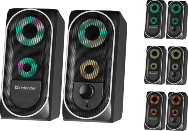 Defender Акустическая 2.0 система Solar 2 8Вт, подсветка, питание от USB Defender Solar 2