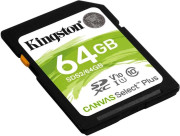 Карта памяти Kingston 64GB SDXC Canvas Select Plus 100R C10 UHS-I U1 V10 Kingston SDS2/64GB