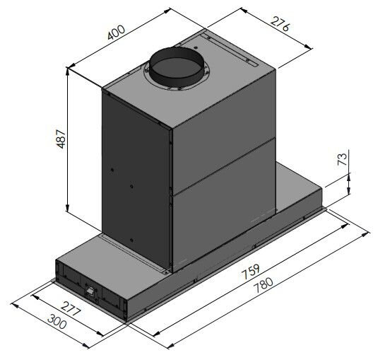 Встраиваемая в шкаф вытяжка Faber Faber HAVA X 78 Встраиваемая в шкаф вытяжка Faber Faber HAVA X 78