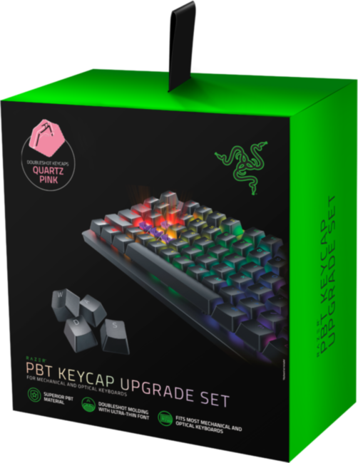 Кейкапы для клавиатуры Razer PBT Keycap Upgrade Set - Quartz Pink Razer PBT Keycap Upgrade Set, Quartz Pink