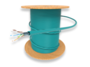 Кабель U/FTP Кат.6А Ungrounded, 500 МГц, 23AWG/1, FR-LSZH 60332-3 (Cca), 8,0 мм, бирюзово-синий (RAL 5018), барабан 500 м Patchwork 77726204-1 Кабель U/FTP Кат.6А Ungrounded, 500 МГц, 23AWG/1, FR-LSZH 60332-3 (Cca), 8,0 мм, бирюзово-синий (RAL 5018), барабан 500 м Patchwork 77726204-1