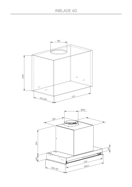 Встраиваемая вытяжка KUPPERSBERG Kuppersberg INBLADE 60 X Встраиваемая вытяжка KUPPERSBERG Kuppersberg INBLADE 60 X