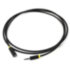 GCR Удлинитель аудио 1.5m jack 3,5mm/jack 3,5mm черный, желтая окантовка, ультрагибкий, 28AWG, M/F, Premium GCR-STM1114-1.5m, экран, стерео Greenconnect   jack 3,5mm - jack 3,5mm 1.5м