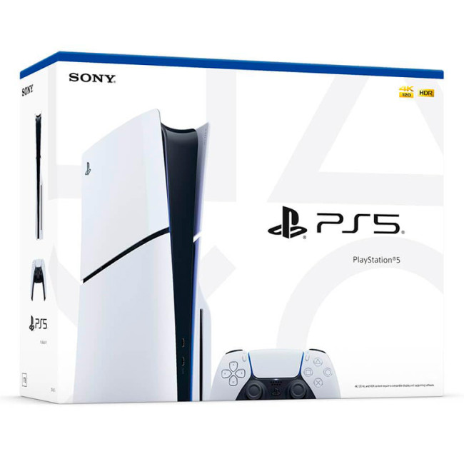 Игровая приставка Sony PlayStation 5 Slim Blue-Ray 1Tb White (CFI-2016A)