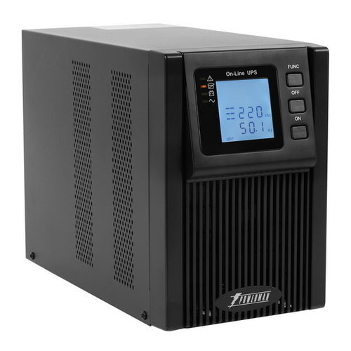 ИБП POWERMAN Online 2000, LCD, двойного преобразования, 2000ВА, 1800Вт, 8 штук IEC320 С13 с резервным питанием, USB, RS232, слот SNMP, разъем EPO, батарея 12В 9Ач 4 шт.,  1 кабель для нагрузки C13/C14, 191 х 337 х 460 мм., 19.64 кг. POWERMAN Online 2000I