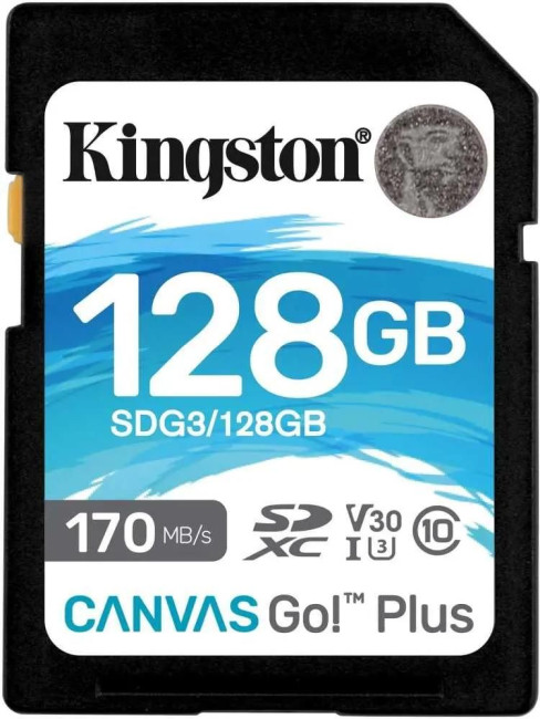 Карта памяти Kingston 128GB SDXC Canvas Go Plus 170R C10 UHS-I U3 V30 Kingston SDG3/128GB