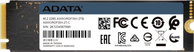 Твердотельный накопитель ADATA SWORDFISH ASWORDFISH-2T-C