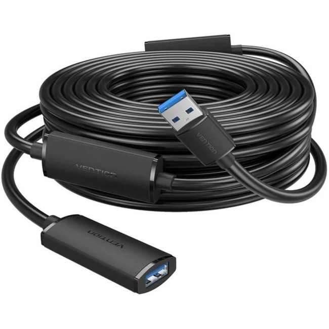 Активный кабель-удлинитель Vention USB 3.0 AM/AF с усилителем - 10м Черный Vention CBMBL