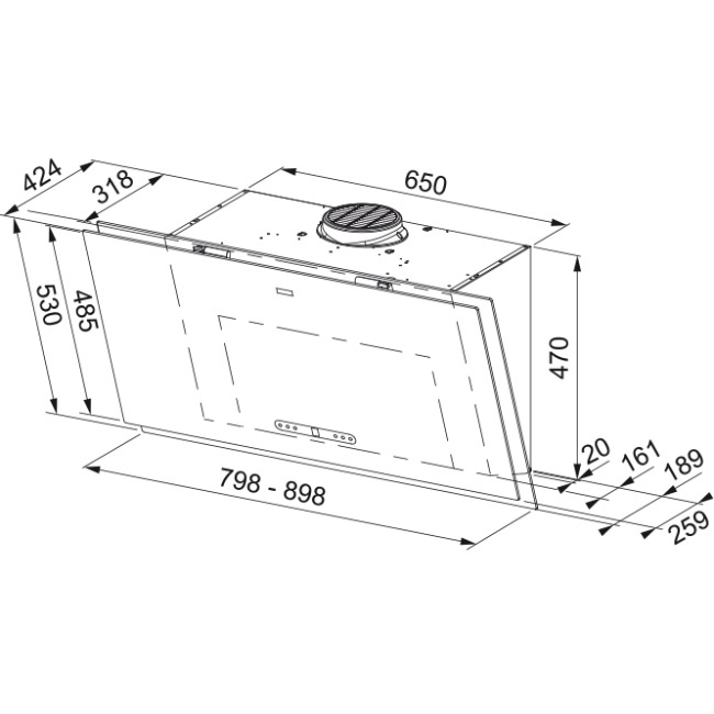 Вытяжка Franke FMA 2.0 PRO 907 BK Franke 330.0682.357