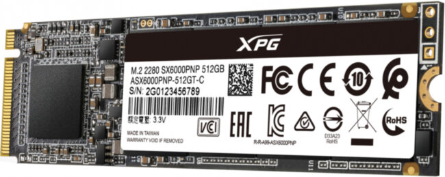 Твердотельный накопитель XPG SX6000 Pro ASX6000PNP-512GT-C Твердотельный накопитель XPG SX6000 Pro ASX6000PNP-512GT-C