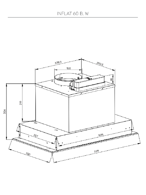 Встраиваемая вытяжка KUPPERSBERG Kuppersberg INFLAT 60 B Встраиваемая вытяжка KUPPERSBERG Kuppersberg INFLAT 60 B