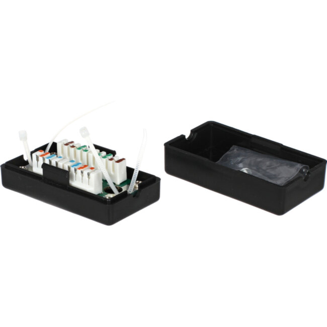 Соединительный бокс для витой пары UTP cat. 5e, 6 T568A/B, IDC: krone, черный VCOM <NM211> VCOM NM211 Соединительный бокс для витой пары UTP cat. 5e, 6 T568A/B, IDC: krone, черный VCOM <NM211> VCOM NM211