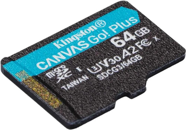 Карта памяти Kingston 64GB microSDXC Canvas Go Plus 170R A2 U3 V30 Card W/O ADP Kingston SDCG3/64GBSP Карта памяти Kingston 64GB microSDXC Canvas Go Plus 170R A2 U3 V30 Card W/O ADP Kingston SDCG3/64GBSP