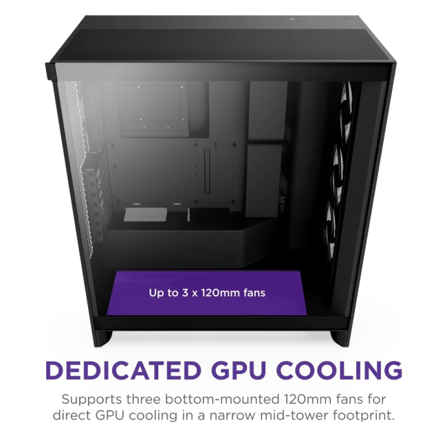 Корпус без блока питания NZXT H7 Flow RGB CM-H72FB-R1 Корпус без блока питания NZXT H7 Flow RGB CM-H72FB-R1