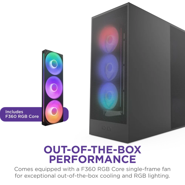 Корпус без блока питания NZXT H7 Flow RGB CM-H72FB-R1 Корпус без блока питания NZXT H7 Flow RGB CM-H72FB-R1