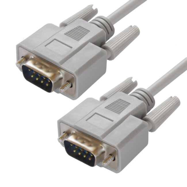 Greenconnect Кабель 5.0m 0-модемный COM RS-232 линковочный, DB9/DB9  9M/9M, серый, 30 AWG, GCR-DB902-5m Greenconnect  COM(RS232) 9M -  COM(RS232) 9M 5м