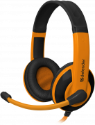 Defender Игровая гарнитура Warhead G-120 черный + оранжевый, кабель 2 м Defender Warhead G-120