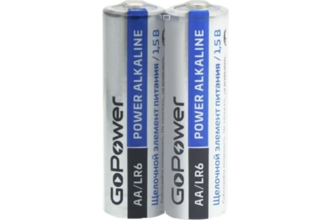 Батарейка GoPower LR6 AA Shrink 2 Alkaline 1.5V (2/40/800) коробка (40 шт.) GoPower LR6 AA Shrink 2 Alkaline 1.5V (00-00015599)