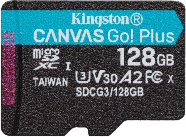 Карта памяти Kingston 128GB microSDXC Canvas Go Plus 170R A2 U3 V30 Card W/O ADP Kingston SDCG3/128GBSP