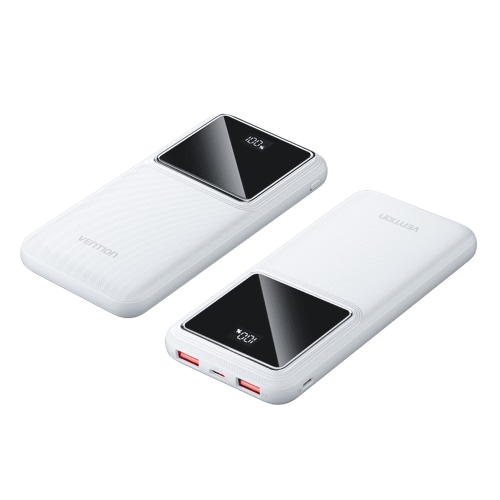 Power Bank Vention 10000mAh(M/C-A/A)22.5W Белый с LED Дисплеем Vention FHKW0
