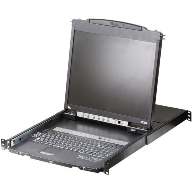 16-портовый KVMP-переключатель с ЖК-дисплеем Slideaway ATEN CL5716NR