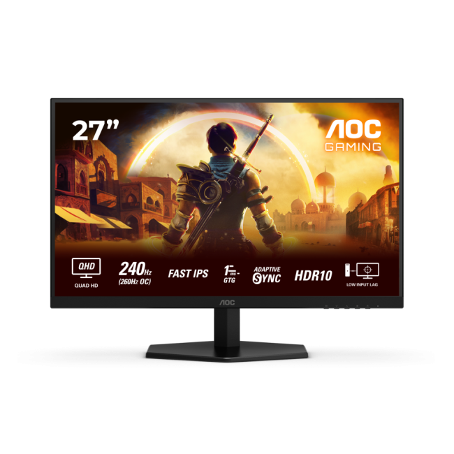 Монитор AOC Q27G42ZE 27" 2560x1440, IPS, 240Hz, 80M:1, 300cd, 0.3ms, 2xHDMI 2.0, DisplayPort 1.4, VESA, 3Y, Black/Red AOC Q27G42ZE Монитор AOC Q27G42ZE 27" 2560x1440, IPS, 240Hz, 80M:1, 300cd, 0.3ms, 2xHDMI 2.0, DisplayPort 1.4, VESA, 3Y, Black/Red AOC Q27G42ZE