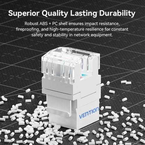 Модуль Vention Keystone Jack Cat.6 неэкранированный 180 градусов Белый Vention IRHW0 Модуль Vention Keystone Jack Cat.6 неэкранированный 180 градусов Белый Vention IRHW0