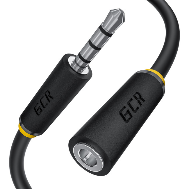 GCR Удлинитель для гарнитуры 3.0m jack 3,5mm/jack 3,5mm черный, желтая окантовка, 28AWG, M/F, GCR-54001 Greenconnect GCR-54001, 3 м GCR Удлинитель для гарнитуры 3.0m jack 3,5mm/jack 3,5mm черный, желтая окантовка, 28AWG, M/F, GCR-54001 Greenconnect GCR-54001, 3 м