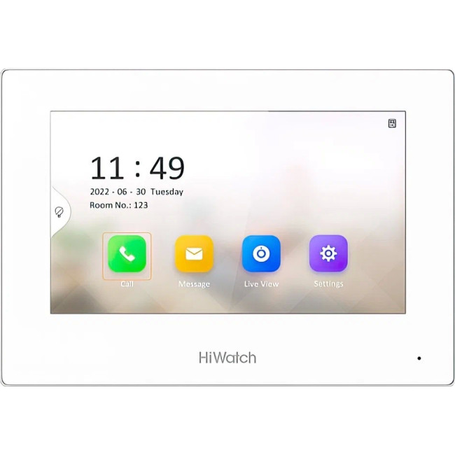 7 IP видеодомофон с WI-FIСенсорный 7" TFT LCD экран 1024*600; встроенные микрофон и динамик; слот для SD карты до 32Гб; Wi-Fi 2.4ГГц тревожные входы/выходы 8/2; RS-485; 10M/100M Ethernet; DC12В/PoE; 10Вт; 0 C...+55C; 200 140 15.1 мм Видеодомофон IP сенсор