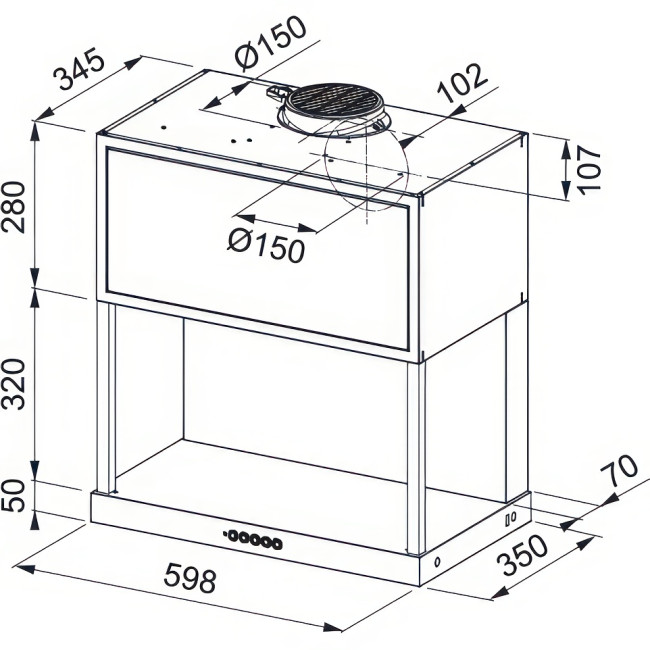 Вытяжка Franke FMA MODULAR F60 BK MATT Franke 335.0706.646