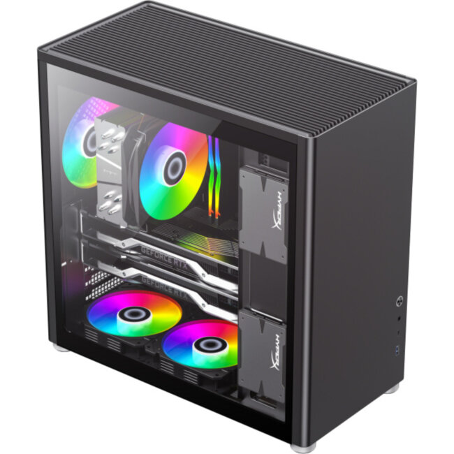 Компьютерный корпус, без блока питания ATX GameMax Spark Pro Black