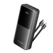 Power Bank Vention 20000mAh(Micro-USB/C/A/A) со встроенными кабелями 22.5W Чёрный с LED Дисплеем, шт. Vention FHPB0 Power Bank Vention 20000mAh(Micro-USB/C/A/A) со встроенными кабелями 22.5W Чёрный с LED Дисплеем, шт. Vention FHPB0