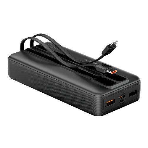 Power Bank Vention 20000mAh(Micro-USB/C/A/A) со встроенными кабелями 22.5W Чёрный с LED Дисплеем, шт. Vention FHPB0 Power Bank Vention 20000mAh(Micro-USB/C/A/A) со встроенными кабелями 22.5W Чёрный с LED Дисплеем, шт. Vention FHPB0