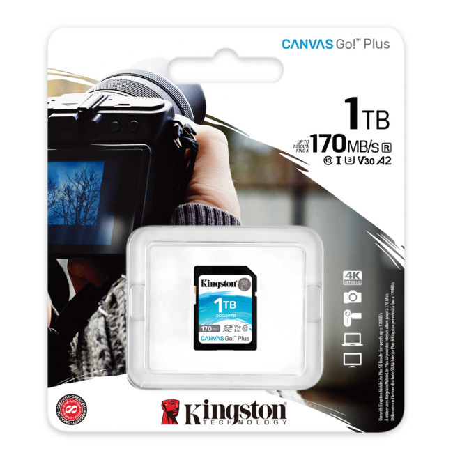 Карта памяти Kingston 1TB SDXC Canvas Go Plus 170R C10 UHS-I U3 V30 Kingston SDG3/1TB