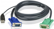 Кабель KVM USB "гидра" 1.8м SHD15M/USB A(M)--SPHD15M(G) ATEN 2L-5202U Кабель KVM USB "гидра" 1.8м SHD15M/USB A(M)--SPHD15M(G) ATEN 2L-5202U