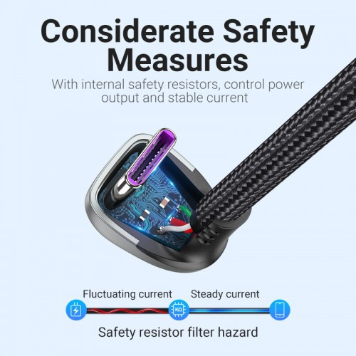 Кабель Vention USB 2.0 CM/AM 5A - 1м. U-образный Vention COHHF Кабель Vention USB 2.0 CM/AM 5A - 1м. U-образный Vention COHHF