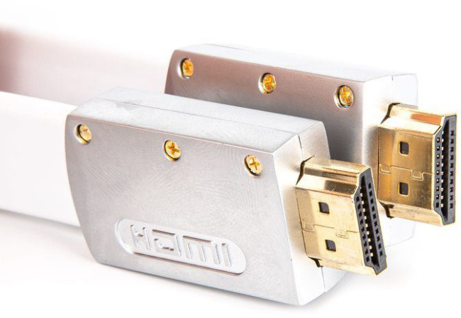 Кабель HDMI 19M/M ver 2.0, 10M, Aopen/Qust <ACG568F-S-10M> серебряно-белый Flat Aopen HDMI (m)- HDMI (m) 10м