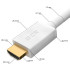 Greenconnect Кабель 0.3m HDMI версия 2.0 HDR 4:2:2, Ultra HD, 4K 60 fps 60Hz/5K*30Hz, 3D, AUDIO, 18.0 Гбит/с, 28/28 AWG, OD7.3mm, тройной экран, белый, GCR-HM761-0.3m Greenconnect HDMI (m) - HDMI (m) 0.3м