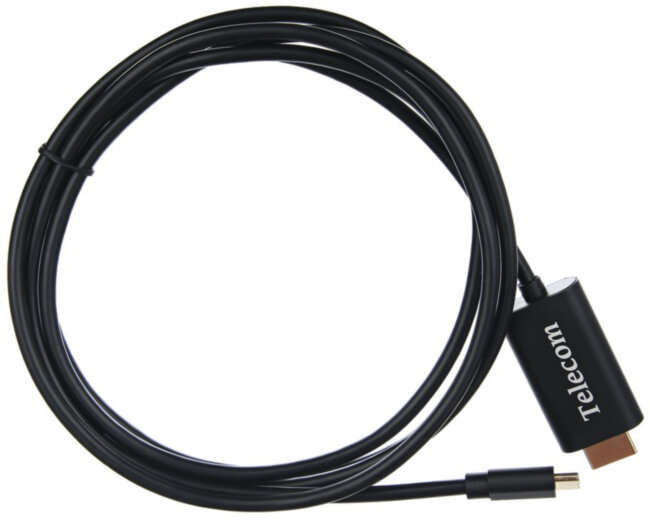 Кабель-адаптер USB3.1 Type-Cm --> HDMI A(m) 4K@30Hz, 1.8m, Telecom <TCC005-1.8M> Telecom USB 3.1 Type-CM --> HDMI A(m)