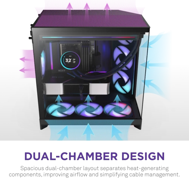 Корпус без блока питания NZXT H9 Flow RGB CM-H92FB-R1