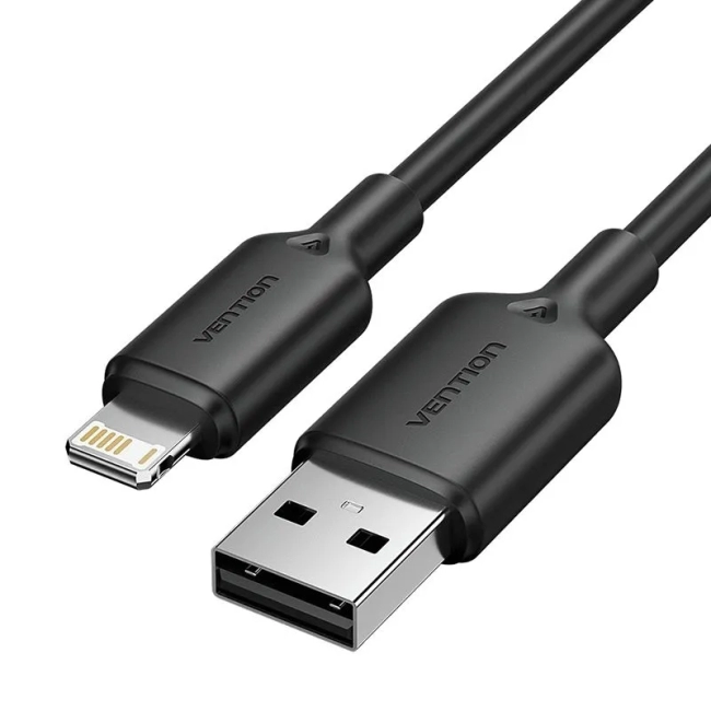 Кабель Vention USB 2.0 AM/Lightning 8M для iPad/iPhone 2.4A Черный Vention LAMBF Кабель Vention USB 2.0 AM/Lightning 8M для iPad/iPhone 2.4A Черный Vention LAMBF