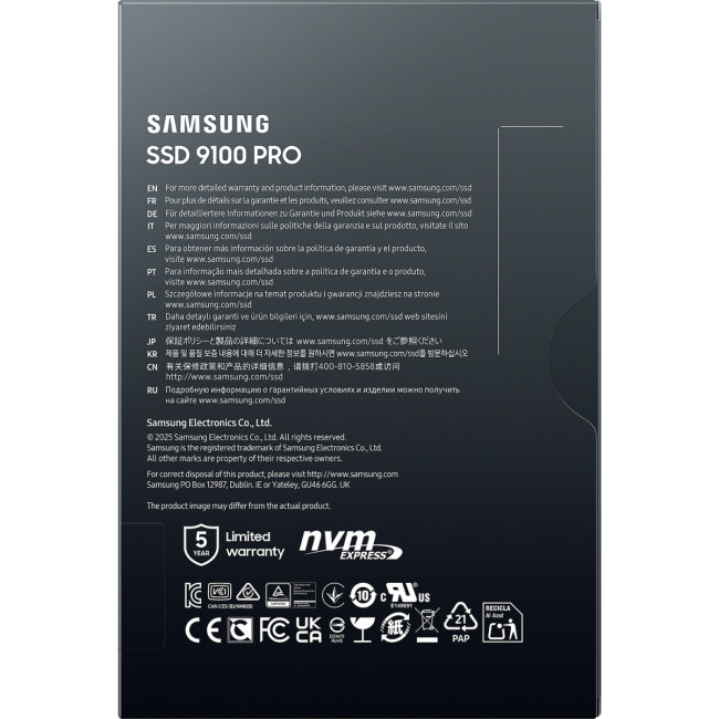 Твердотельный накопитель Samsung 9100 PRO MZ-VAP4T0BW Твердотельный накопитель Samsung 9100 PRO MZ-VAP4T0BW