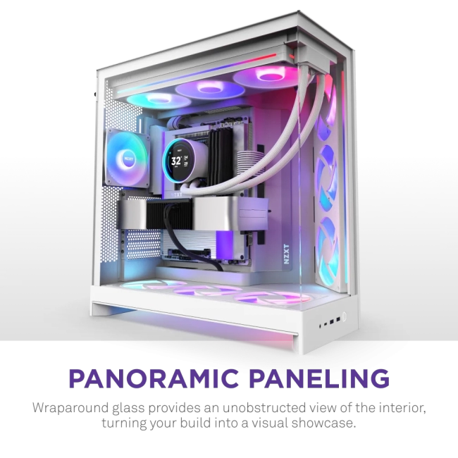 Корпус без блока питания NZXT H9 Flow RGB+ CM-H92FW-P1 Корпус без блока питания NZXT H9 Flow RGB+ CM-H92FW-P1